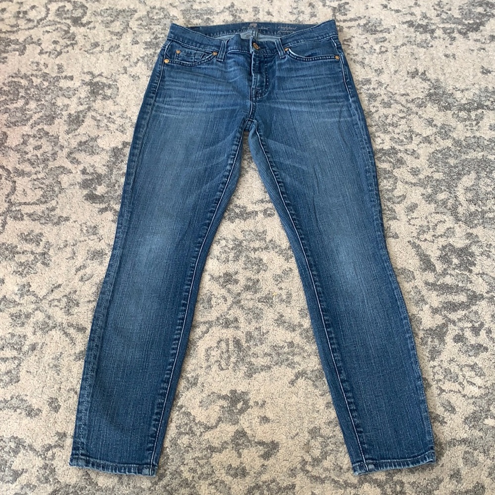 Womens 7 For All Mankind Medium Wash Jeans Sz 27